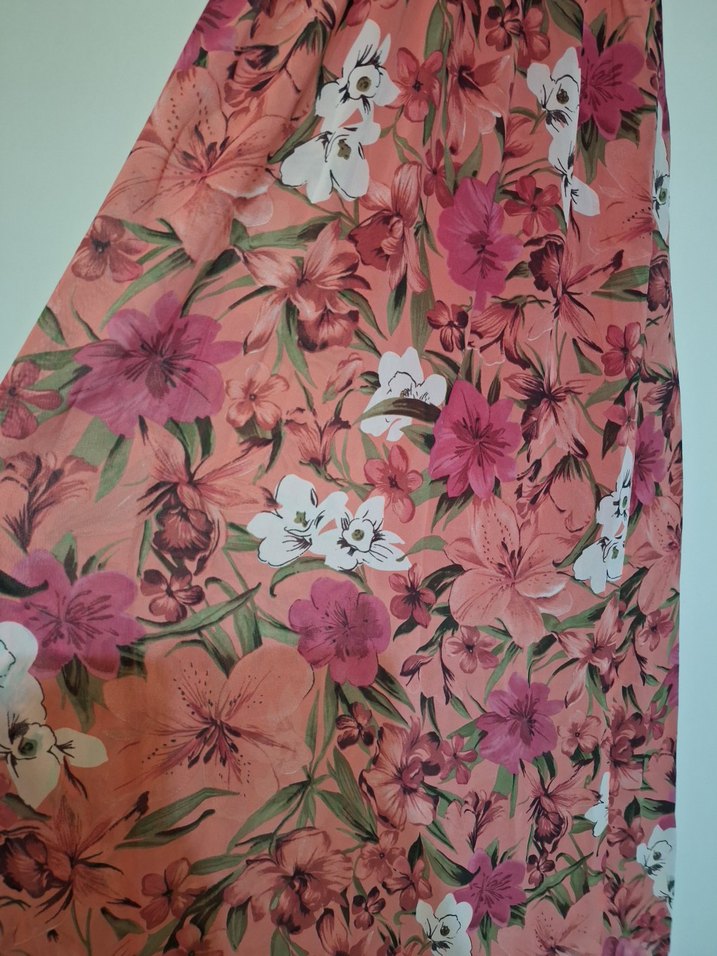 Pembe Bohem Uzun Kolsuz Elbise - Görsel 3