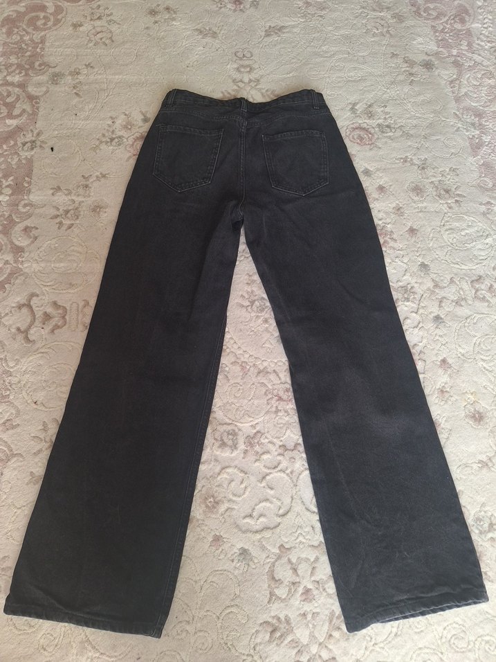 DeFacto Siyah Desenli Düğmeli Kadın Jean - Görsel 2