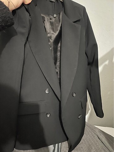 Siyah blazer ceket