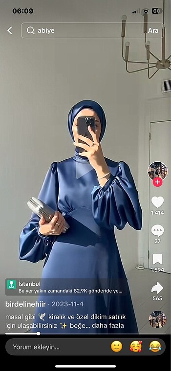 Birgül bektaş saten abiye - Görsel 8