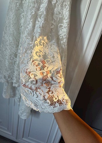 Güpürlü mini abiye elbise - Görsel 4