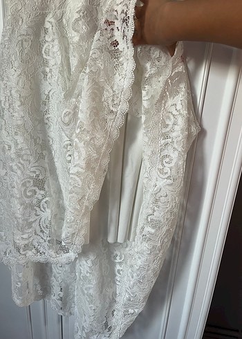 Güpürlü mini abiye elbise - Görsel 3