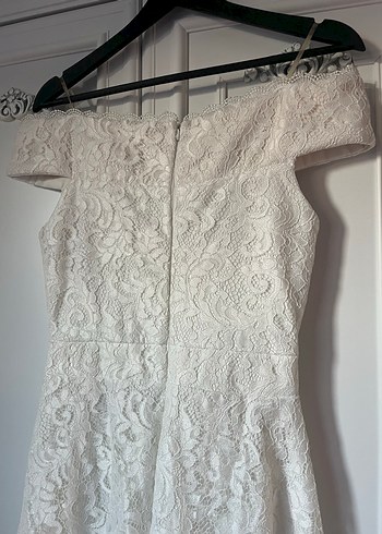 Güpürlü mini abiye elbise - Görsel 7