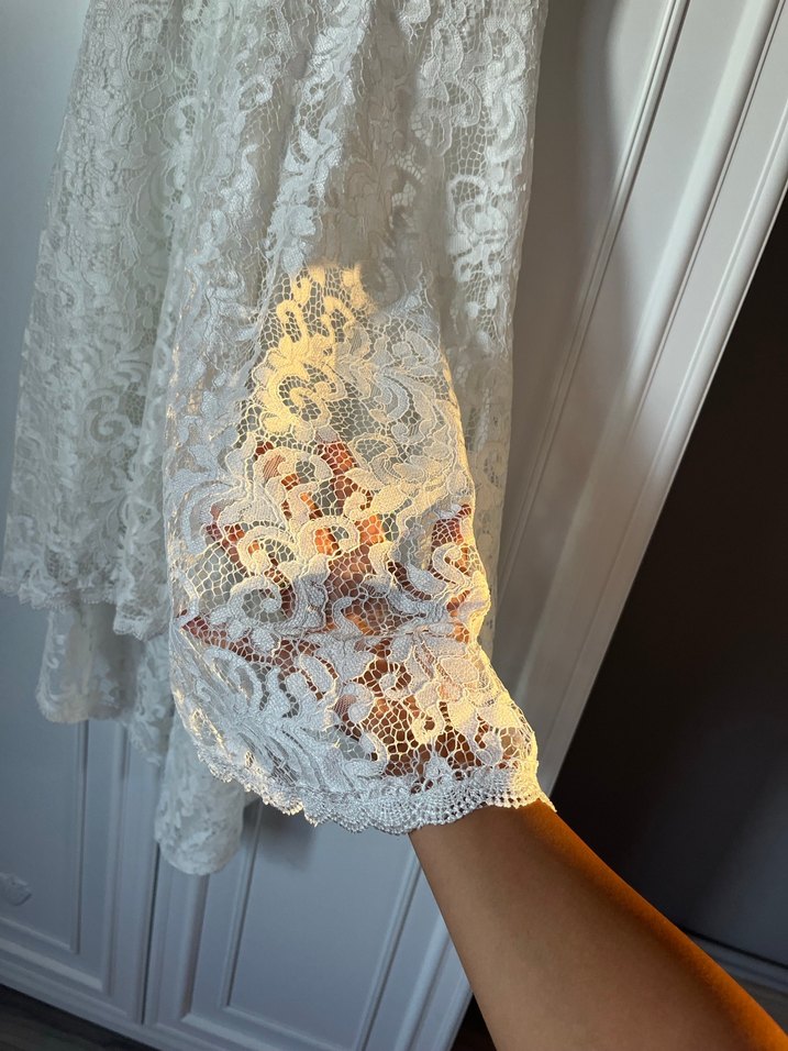 Güpürlü mini abiye elbise - Görsel 4