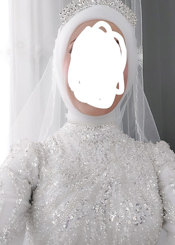 Uzun Kol Detaylı Prenses Gelinlik - Görsel 3