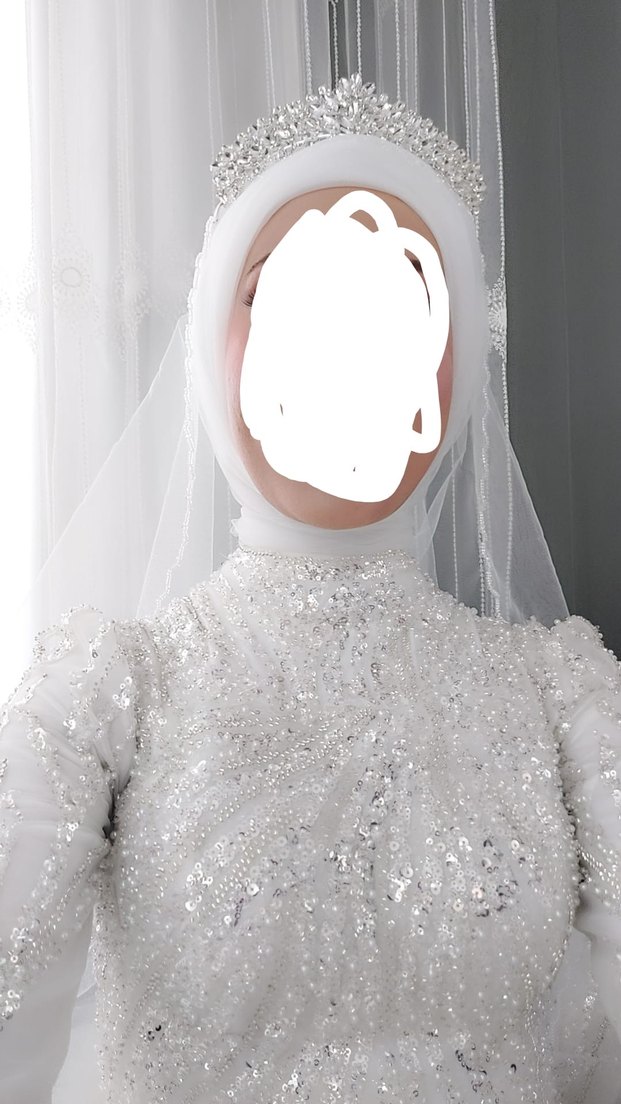 Uzun Kol Detaylı Prenses Gelinlik - Görsel 3