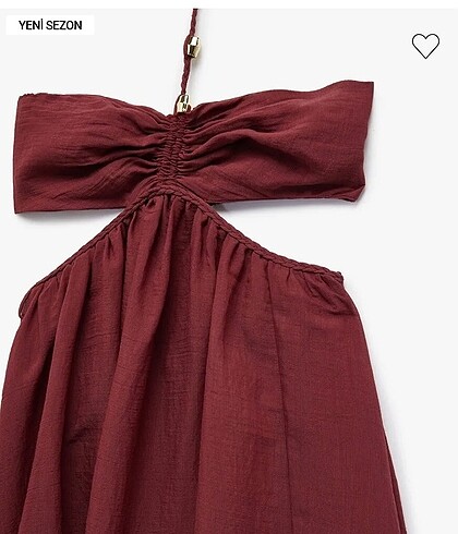 l Beden bordo Renk KOTON ELBİSE