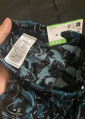 Erkek Çocuk Baskılı Mavi Mayo Şortu - Görsel 5