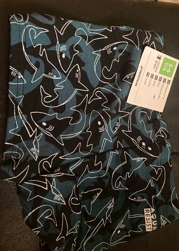 Erkek Çocuk Baskılı Mavi Mayo Şortu - Görsel 4