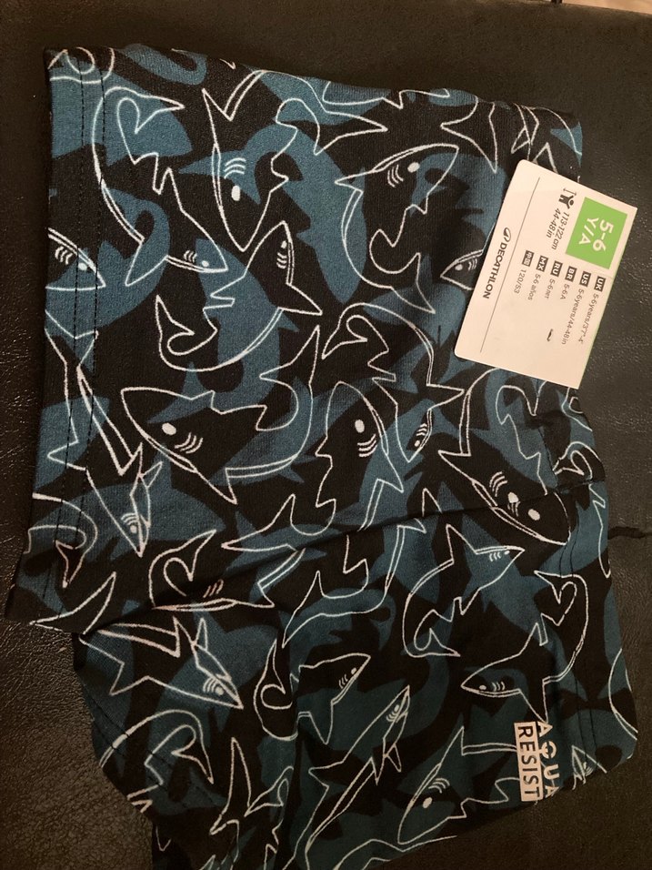 Erkek Çocuk Baskılı Mavi Mayo Şortu - Görsel 4