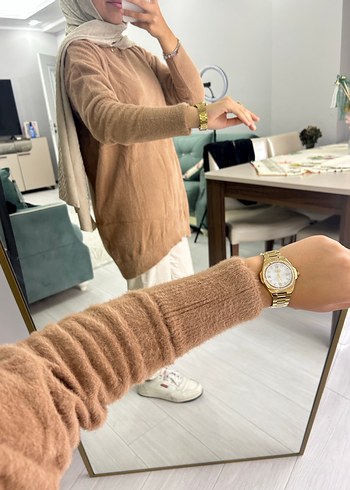 Zara Kadın Camel Renk Salaş Midi Tunik