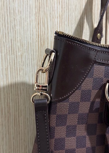 Kahverengi Kareli Deri Kadın Çantası - Görsel 2