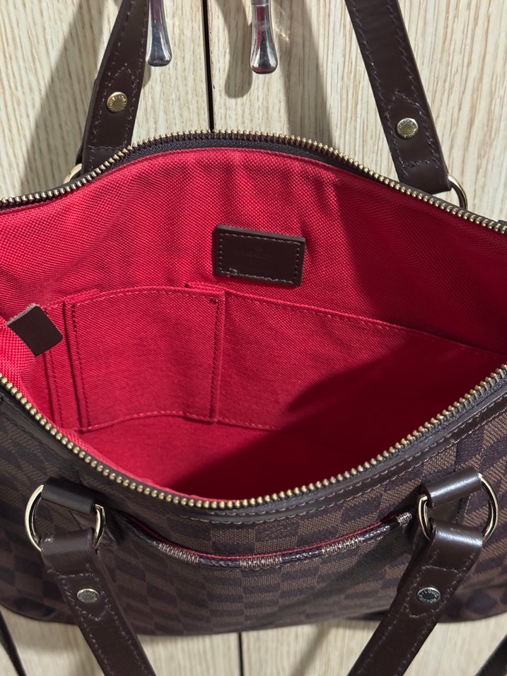 Kahverengi Kareli Deri Kadın Çantası - Görsel 3