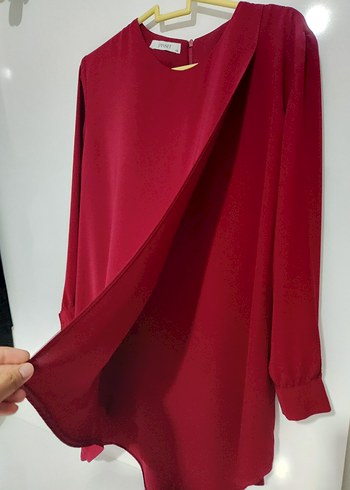 Diğer Bordo Uzun Kollu Salaş Tunik