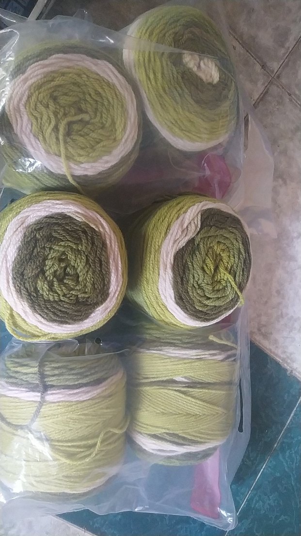 yeşil Ebruli kek ipler 6 yumak - Görsel 3