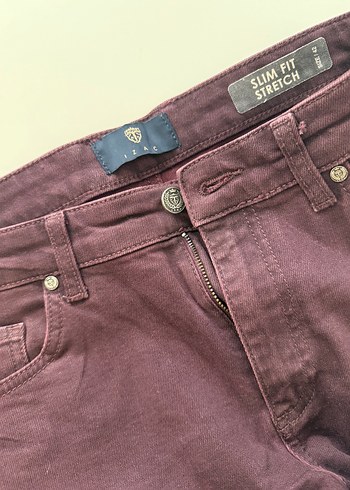 Diğer Bordo Skinny Pantolon