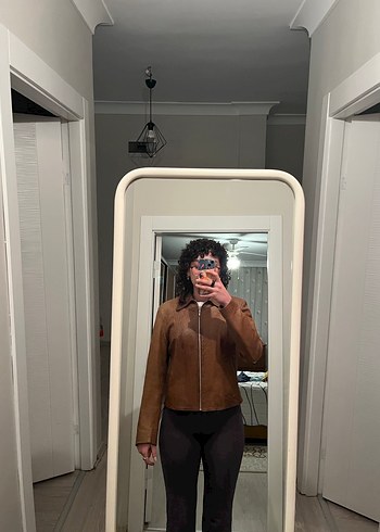 Kahverengi Vintage Deri Ceket - Görsel 3