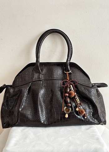 American Vintage Y2k american vintage rugan kroko acı kahve çanta