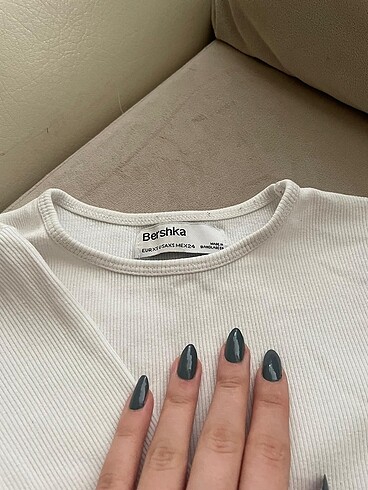 Bershka Bershka beyaz crop