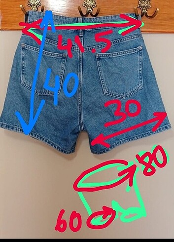 l Beden mavi Renk Kot Şort
