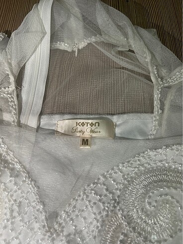 Abiye beyaz taşlı elbise - Görsel 3