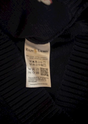 Lacivert Polo Ralph Lauren Ayıcık Desenli Kazak - Görsel 4