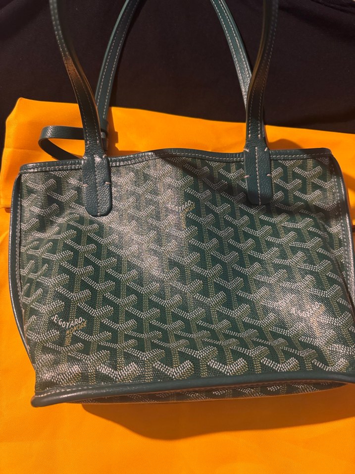 Yeşil Baskılı Deri Kadın Çanta maison Goyard - Görsel 3