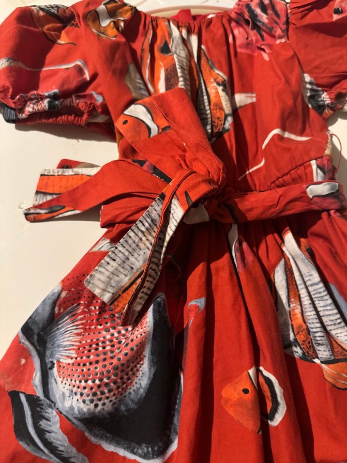 Kız Çocuk Kırmızı elbise Dolce gabbana - Görsel 3