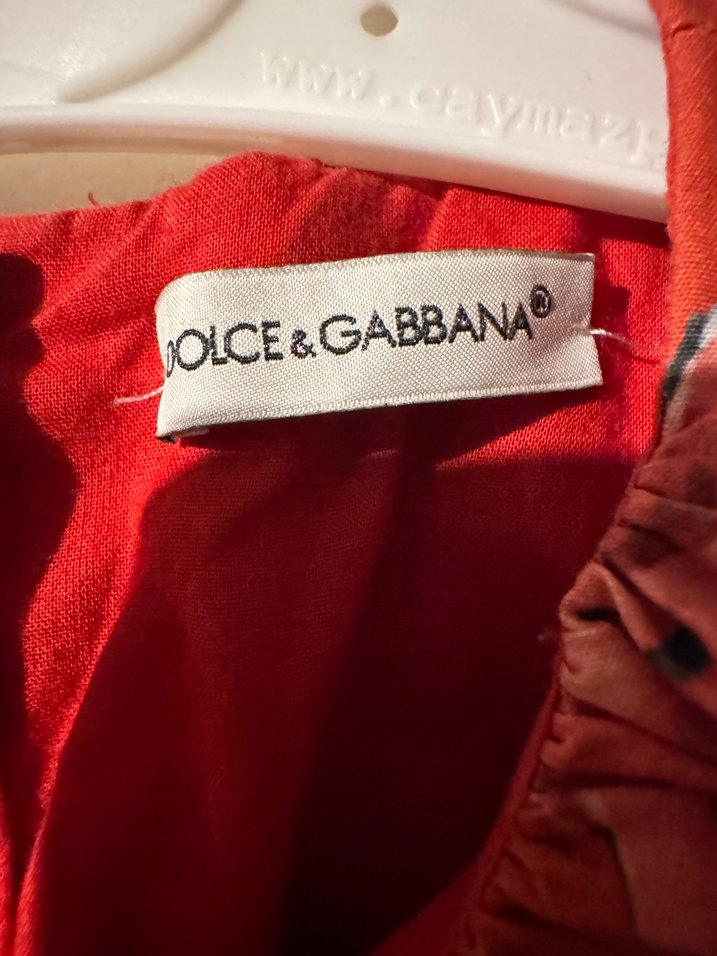 Kız Çocuk Kırmızı elbise Dolce gabbana - Görsel 4