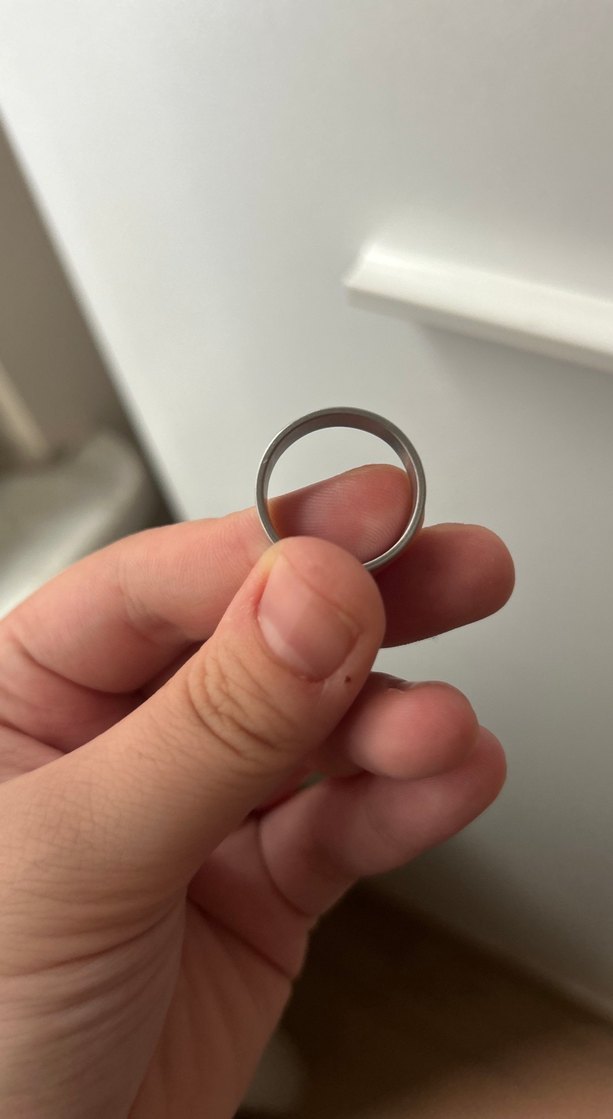 çelik Gri Minimalist Kadın Yüzük - Görsel 3