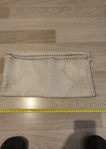 Bej Nakışlı Masa Örtüsü - Görsel 5