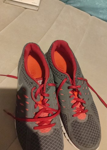 Gri Kırmızı Bağcıklı Spor erkek spor ayakkabı - Görsel 3