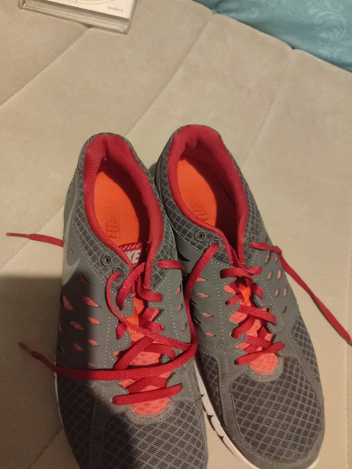 Gri Kırmızı Bağcıklı Spor erkek spor ayakkabı - Görsel 3