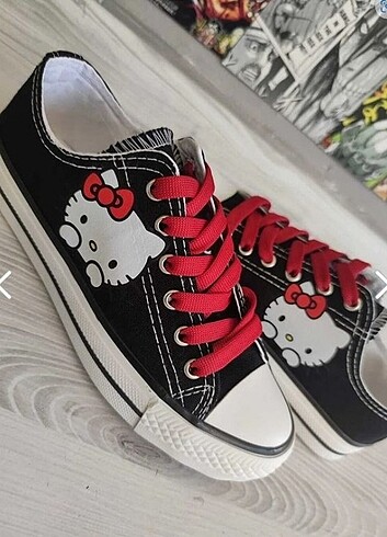 37 Beden Kısa baskılı convers hello kitty 