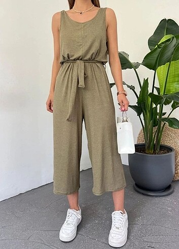 Beli kuşaklı kaşkorse tulum s m l bedenler haki vişne siyah renk