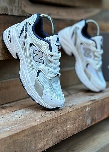 NEWBALANCE spor ayakkabı beyaz lacivert 