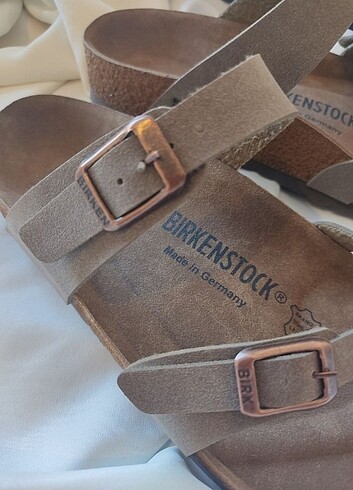 40 Beden kahverengi Renk Birkenstock MAYARİ bayan terlik vizon süet