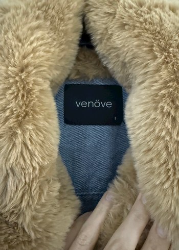 40 Beden mavi Renk Kürklü Mavi Denim Kadın Ceket