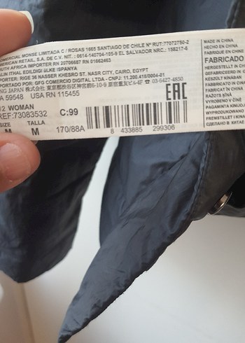 m Beden gri Renk Mango Gri ördek tüylü mont