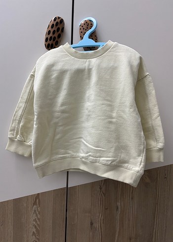 Erkek Çocuk Beyaz Basic Sweatshirt