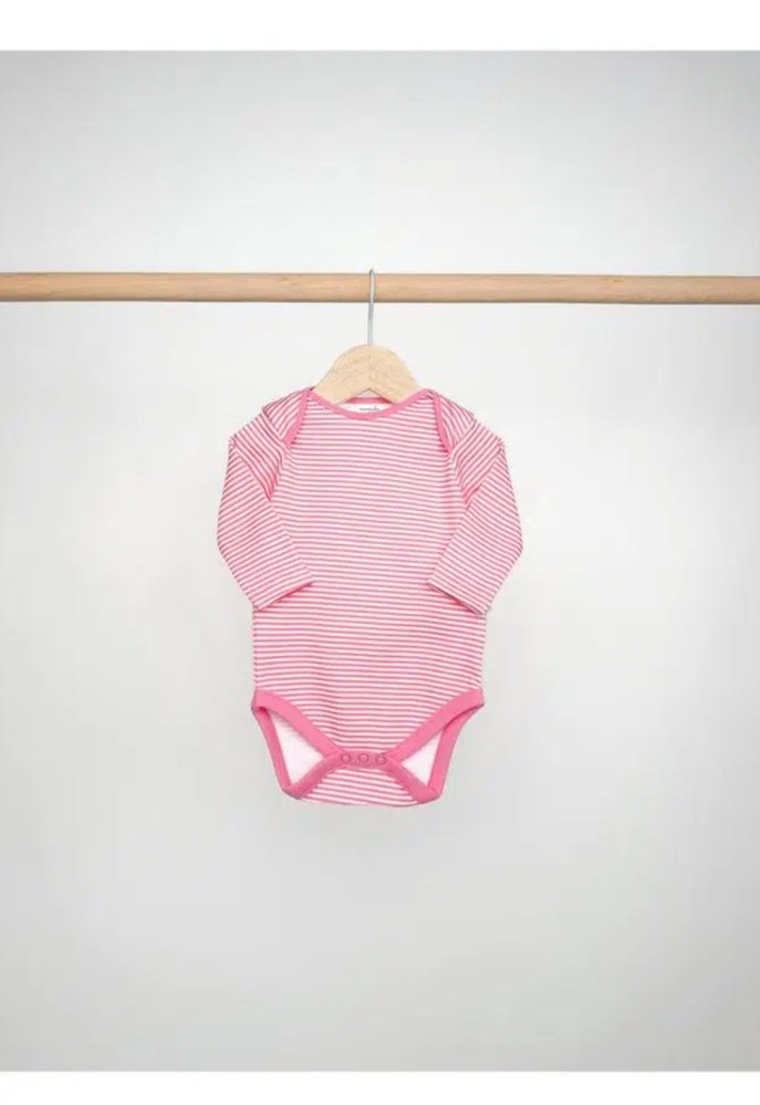 Minipolo Kız Uzun Kol % 100 Pamuk 3`lü Çıtçıtlı Bebek Body - Görsel 5