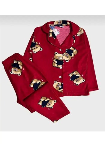 Modella Life Renkli Ayıcık Baskılı Kız Çocuk Pijama Takımı - Görsel 2