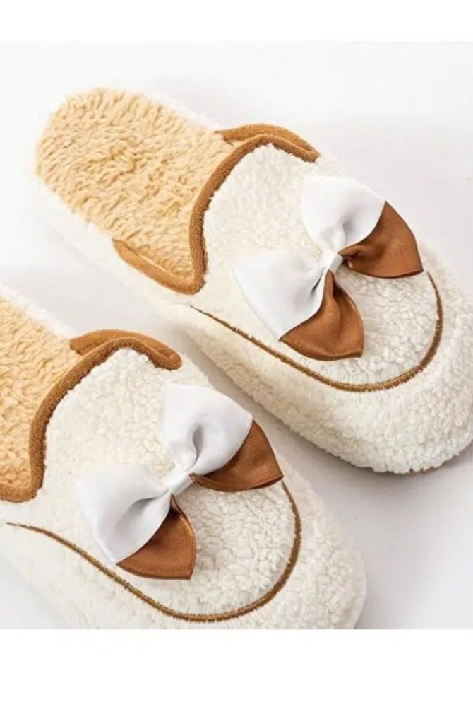 Modella Life Kadın Ev Terliği Fiyonklu ve Nakışlı - Görsel 2