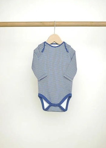 Minipolo Erkek Bebek Uzun Kol % 100 Pamuk 3`lü Çıtçıtlı Body - Görsel 4