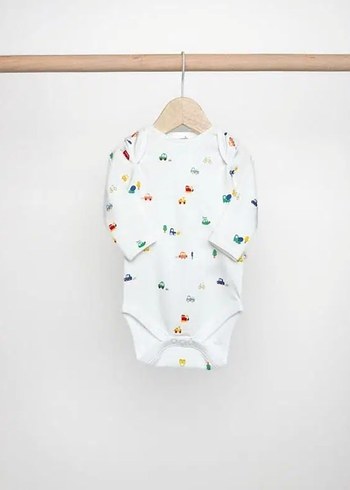 Minipolo Erkek Bebek Uzun Kol % 100 Pamuk 3`lü Çıtçıtlı Body - Görsel 2