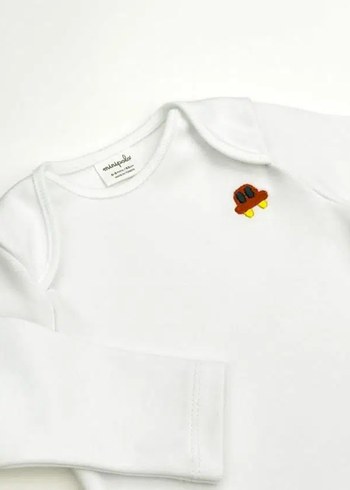 Minipolo Erkek Bebek Uzun Kol % 100 Pamuk 3`lü Çıtçıtlı Body - Görsel 5