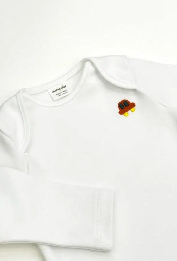 Minipolo Erkek Bebek Uzun Kol % 100 Pamuk 3`lü Çıtçıtlı Body - Görsel 5