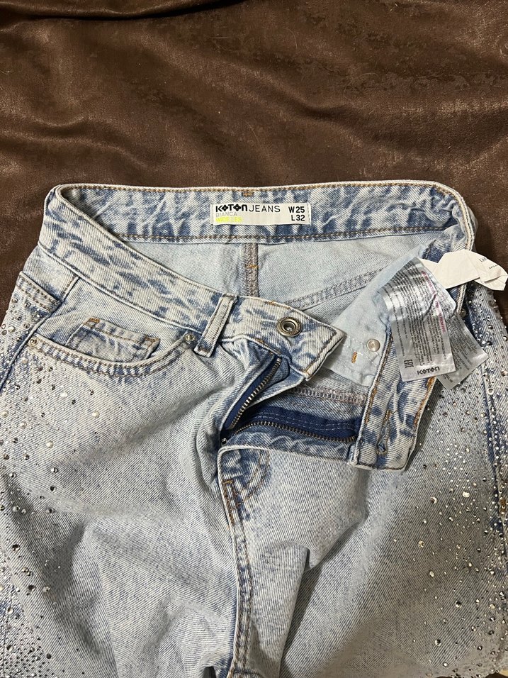 Parlak taşlı jean - Görsel 2