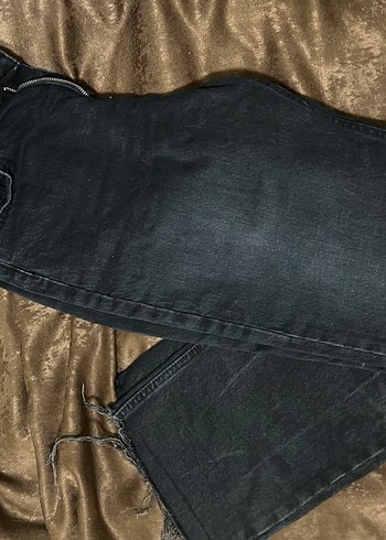 Kadın Bol Kesim Midi Kot Pantolon - Görsel 2