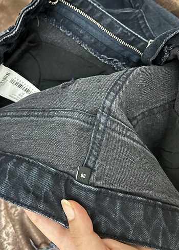 Kadın Bol Kesim Midi Kot Pantolon - Görsel 3